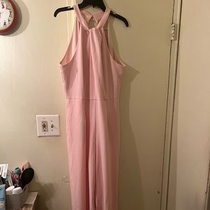 Julia Jordan Sleeveless Wide Leg Jumpsuit, Blush, 14
